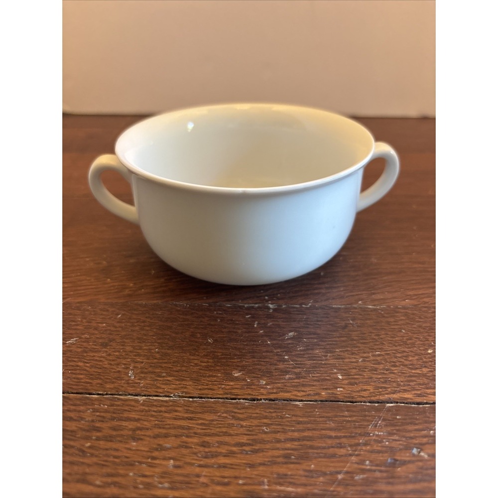 1- Williams Sonoma Soup bowl Essential White 2 Double Handle Small Casserole